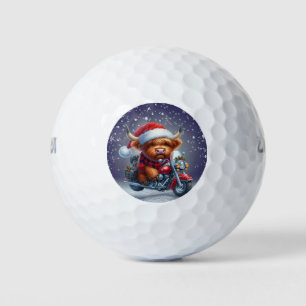 Niedliche Weihnachtskuh Golfball