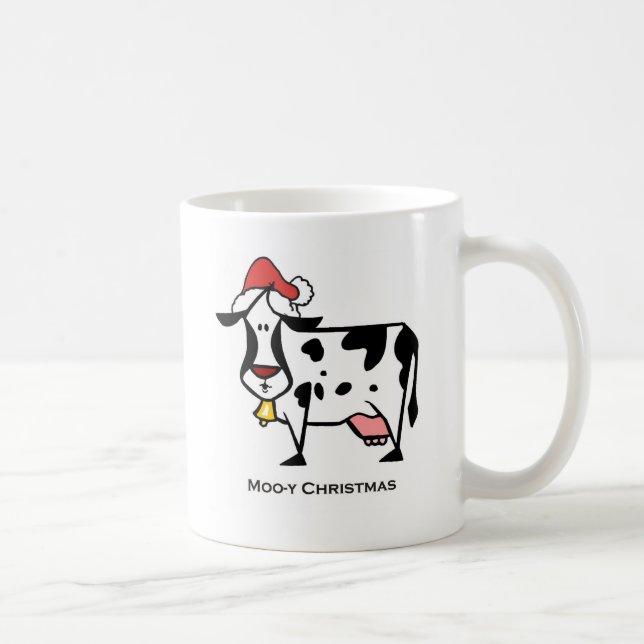 Niedliche Weihnachtskuh-Tasse Kaffeetasse (Rechts)