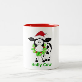 Niedliche Weihnachtskuh Zweifarbige Tasse