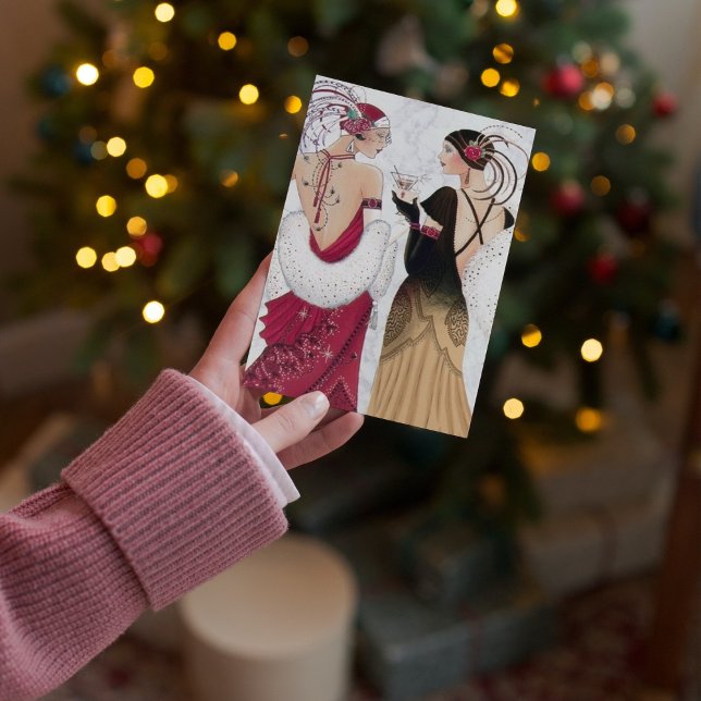 Niedliche Weihnachtskunst Dekos hinzufügen Feiertagskarte (Von Creator hochgeladen)