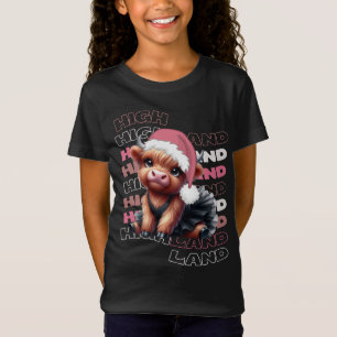 Niedliche Weihnachtslandschaft Kuh Ballerina T-Shirt