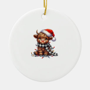 Niedliche Weihnachtslichter Höllenkuh Weihnachten Keramik Ornament