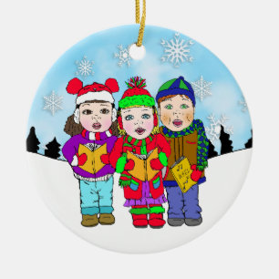 Niedliche Weihnachtslieder Personalisierter Urlaub Keramik Ornament