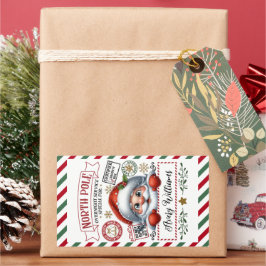 Niedliche Weihnachtslieferung ab Weihnachten Rechteckiger Aufkleber