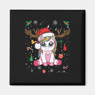 Niedliche Weihnachtsmädchen Frauen Weihnachten Geb Magnet