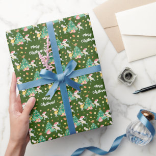 Niedliche Weihnachtsmänner Geschenkpapier