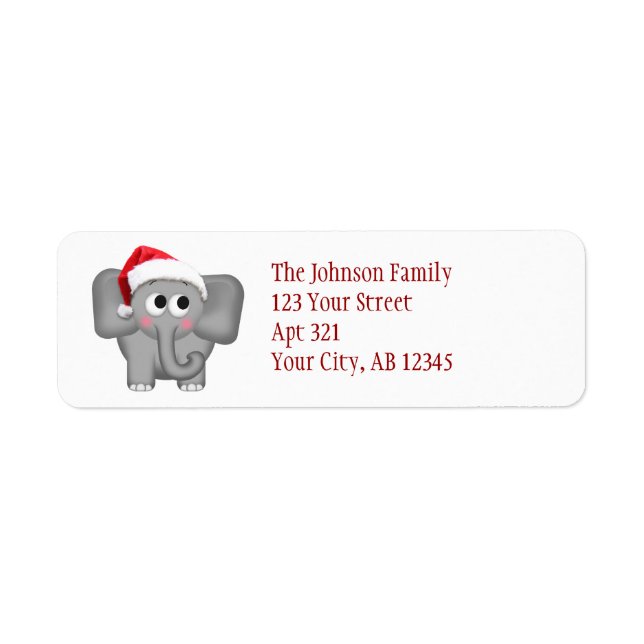 Niedliche Weihnachtsmannmütze Elephant - Weihnacht (Vorne)