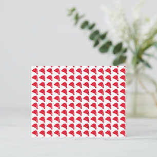 niedliche Weihnachtsmannmütze in weißem Rot Weihna Postkarte