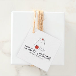 Niedliche Weihnachtsmannmütze Katze mit Ornament W Geschenkanhänger