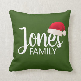 niedliche WEIHNACHTSMANNMÜTZE mit Typografie | Kissen