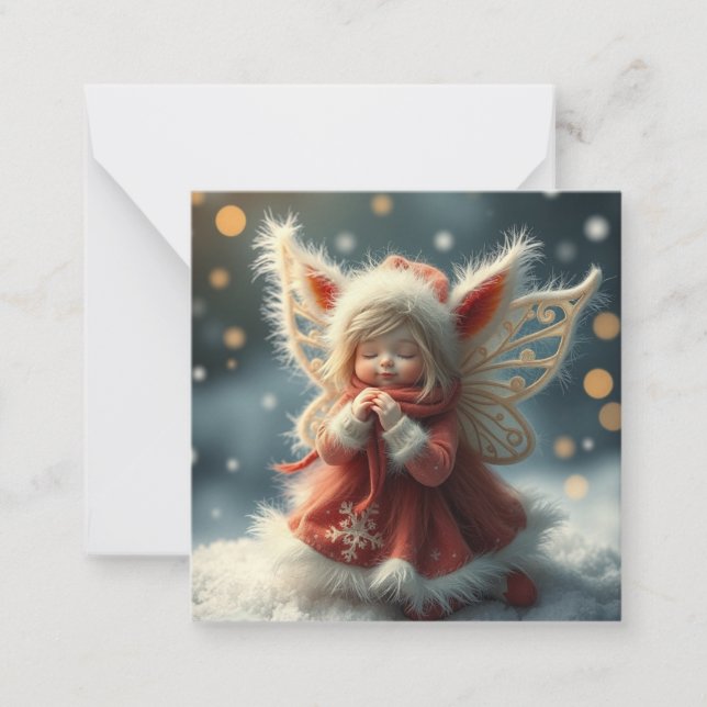 Niedliche Weihnachtsmärchen Mitteilungskarte (Vorderseite)