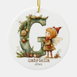 Niedliche Weihnachtsmärsche Erste 'G' Custom Keepa Keramik Ornament