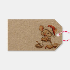 Niedliche Weihnachtsmaus Geschenkanhänger