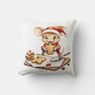 Niedliche Weihnachtsmaus Kissen