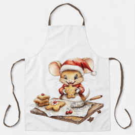 Niedliche Weihnachtsmaus Schürze