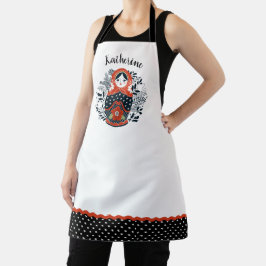 Niedliche Weihnachtsmuppe Matryoshka Schürze