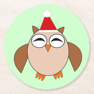 Niedliche Weihnachtspapier-Untersetzer Runder Pappuntersetzer