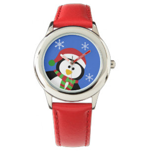 Niedliche Weihnachtspenguin-Armbanduhr Armbanduhr