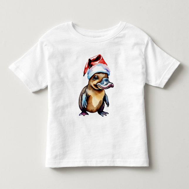 Niedliche Weihnachtsplatypus Kleinkind T-shirt (Vorderseite)
