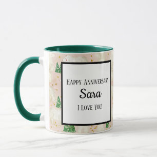 Niedliche Weihnachtspolarbären in Evergreen Forest Tasse