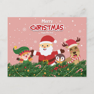 Niedliche Weihnachtspostkarte Postkarte