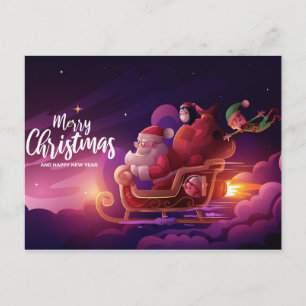 Niedliche Weihnachtspostkarte Postkarte