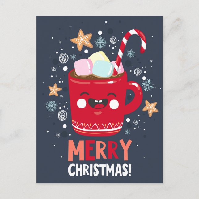 Niedliche Weihnachtspostkarte Postkarte (Vorderseite)