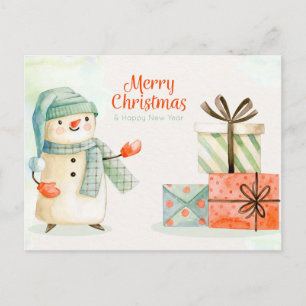 Niedliche Weihnachtspostkarte Postkarte