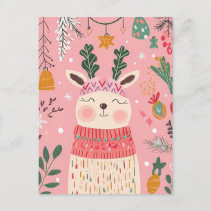 Niedliche Weihnachtspostkarte Postkarte