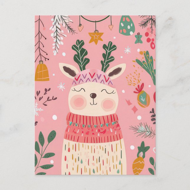 Niedliche Weihnachtspostkarte Postkarte (Vorderseite)