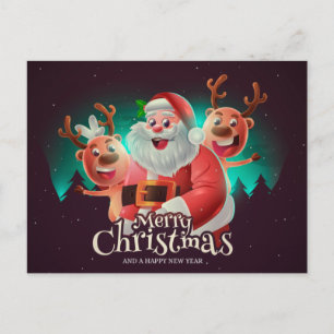 Niedliche Weihnachtspostkarte Postkarte