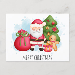 Niedliche Weihnachtspostkarte Postkarte
