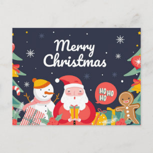 Niedliche Weihnachtspostkarte Postkarte