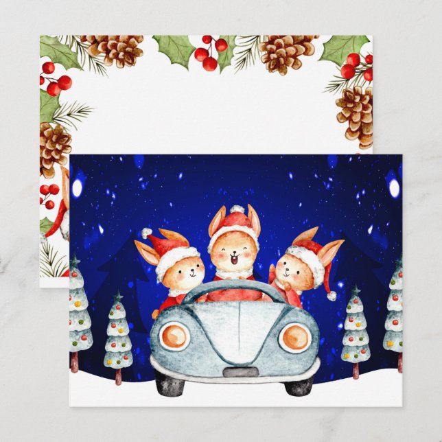 Niedliche Weihnachtspostkarte Postkarte (Vorne/Hinten)