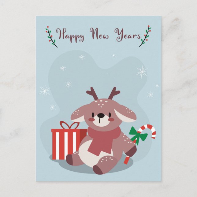 Niedliche Weihnachtspostkarte Postkarte (Vorderseite)