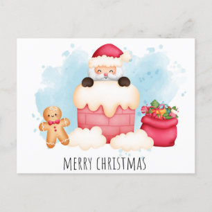 Niedliche Weihnachtspostkarte Postkarte