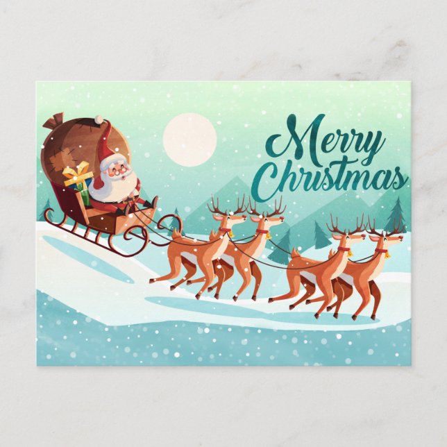 Niedliche Weihnachtspostkarte Postkarte (Vorderseite)