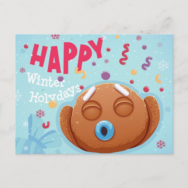 Niedliche Weihnachtspostkarte Postkarte (Vorderseite)