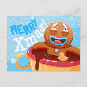 Niedliche Weihnachtspostkarte Postkarte