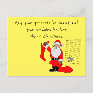 Niedliche Weihnachtspostkarte Postkarte