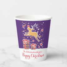 Niedliche Weihnachtsrinder lila Rotgebräuche