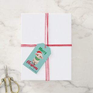 Niedliche Weihnachtsschaf Ram Santa Scarf Urlaub Geschenkanhänger