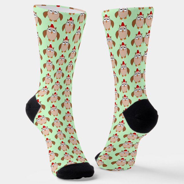 Niedliche Weihnachtsschale Gemustert Socken (Gewinkelt)