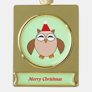 Niedliche Weihnachtsschale Maßgeschneiderte Orname Banner-Ornament Gold