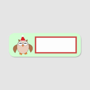 Niedliche Weihnachtsschale Namensschild