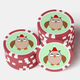 Niedliche Weihnachtsschale Pokerchips