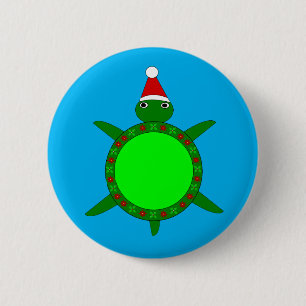 Niedliche Weihnachtsschildkröte mit blühender Musc Button