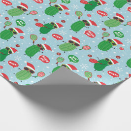 Niedliche Weihnachtsschlösser auf hellblau Geschenkpapier
