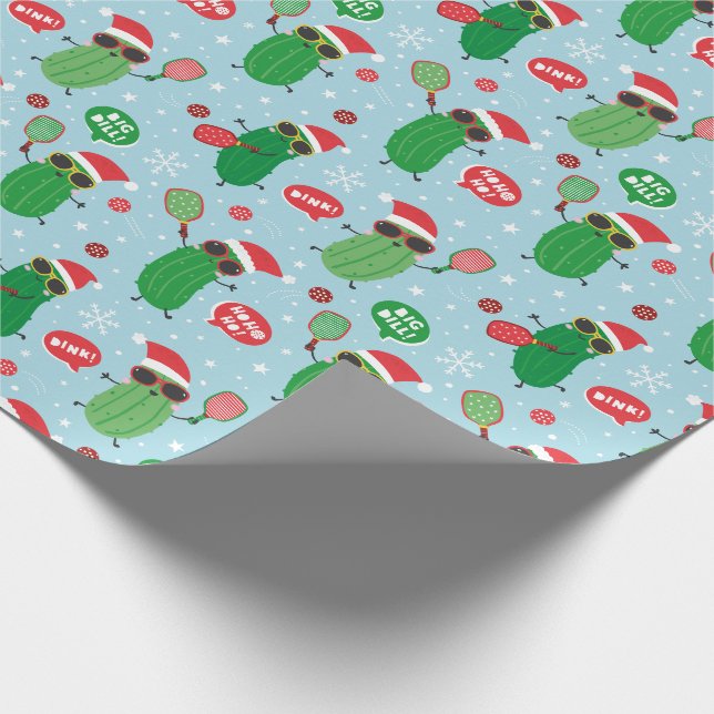 Niedliche Weihnachtsschlösser auf hellblau Geschenkpapier (Ecke)