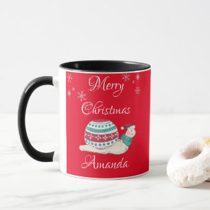 Niedliche Weihnachtsschnecke Tasse